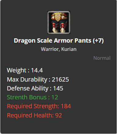 Dragon Scale Armor Pants +7